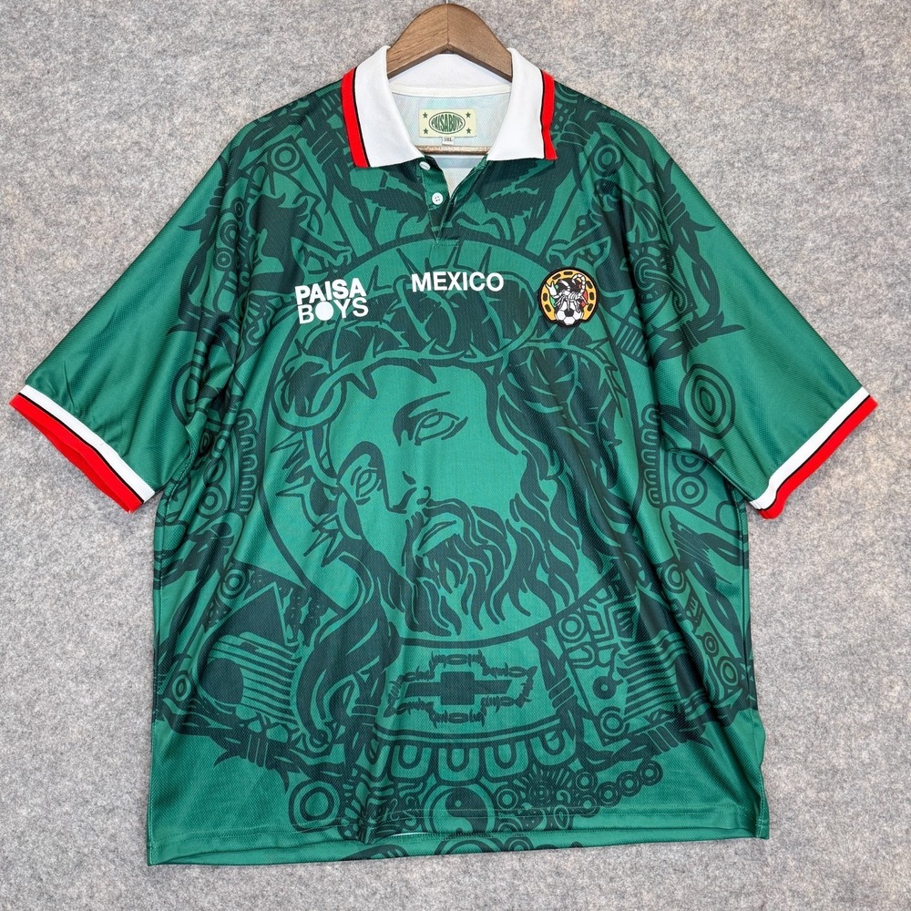Paisa Boys Mexico Divina Jersey Mens 3XL 1998 Mexico National Team Soccer Rare